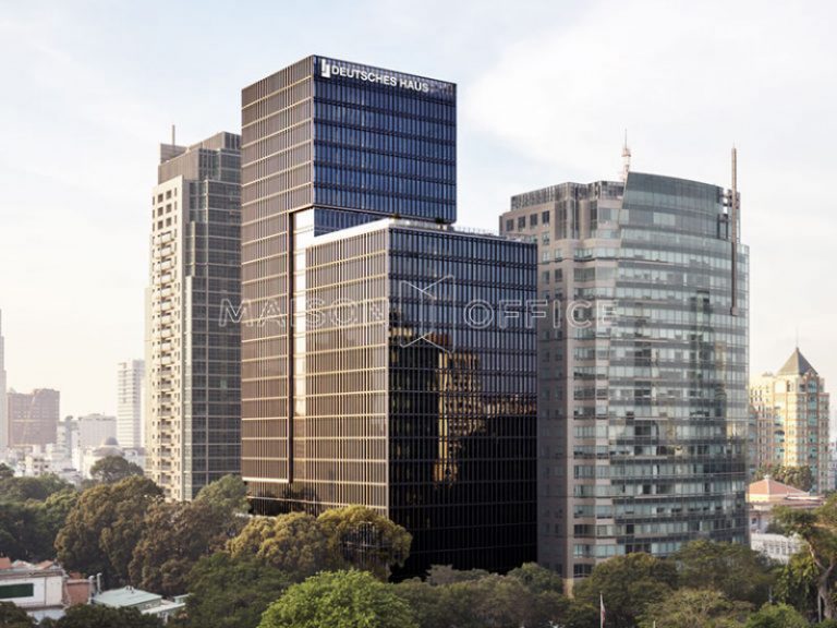 Deutsches Haus is one of the few office buildings in Southeast Asia to achieve LEED Platinum certification