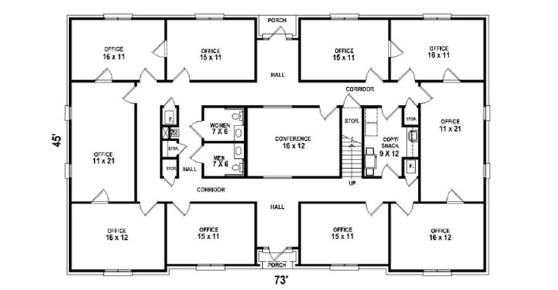 Some notes when reading office floor plans