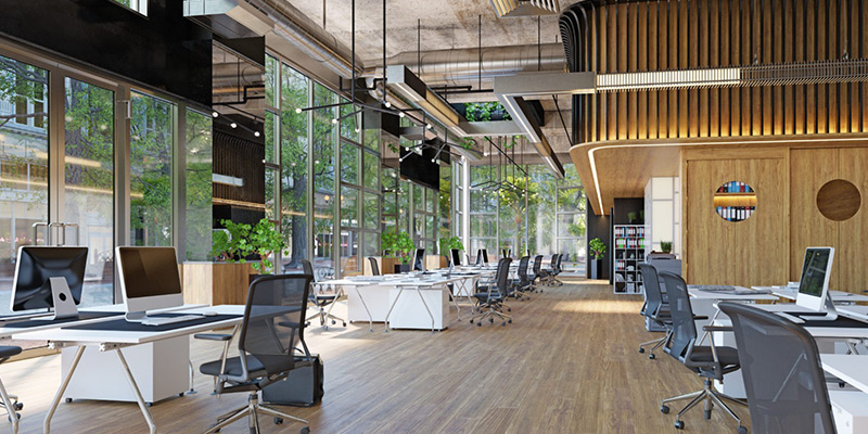 Open office design creates beautiful workspaces