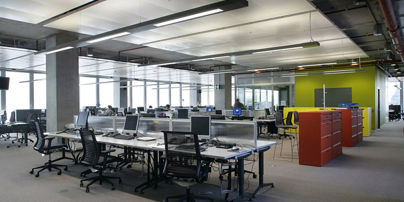 An open office can create a more comfortable working environment than a traditional office