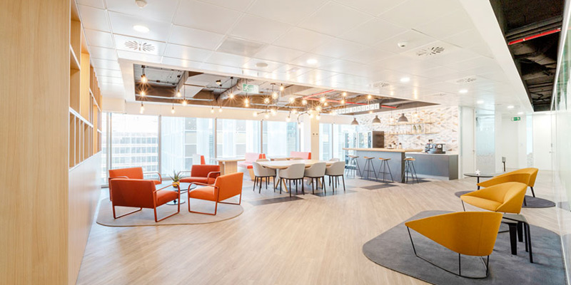 Open offices facilitate communication and interaction between employees