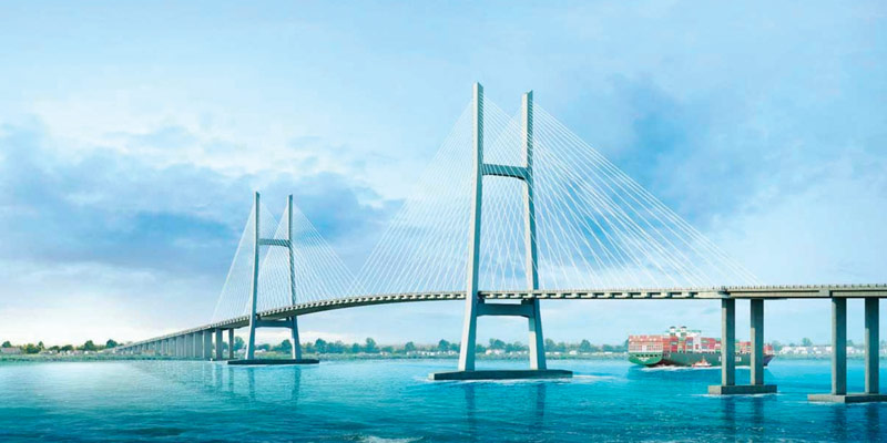 The Phu Dinh Bridge project, once operational, will become a central traffic node connecting Ho Chi Minh City with the Southeast region.