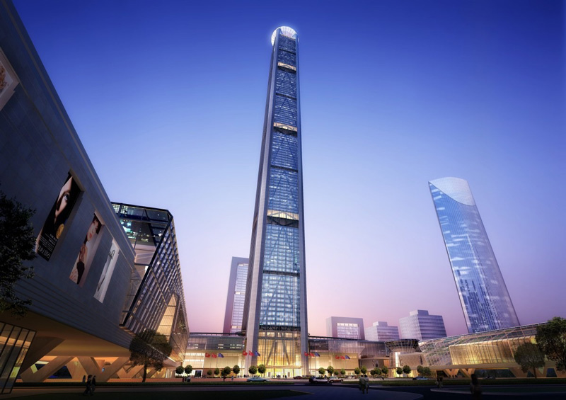 Goldin Finance 117 is designed to resemble a walking stick and will become the main tower of Goldin Tianjin Urban Area when completed.