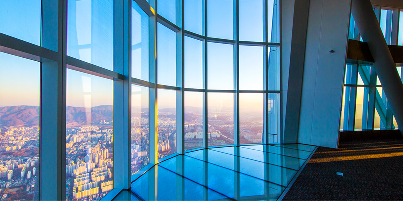 Observation deck at Korea's tallest building Lotte World Tower