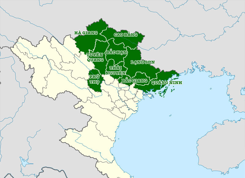 Provinces in the Northeast region