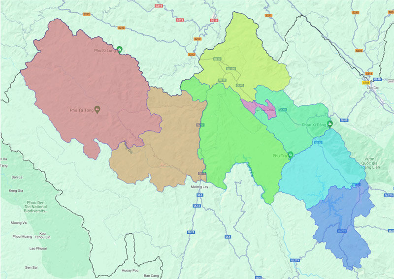 Map of Lai Chau province