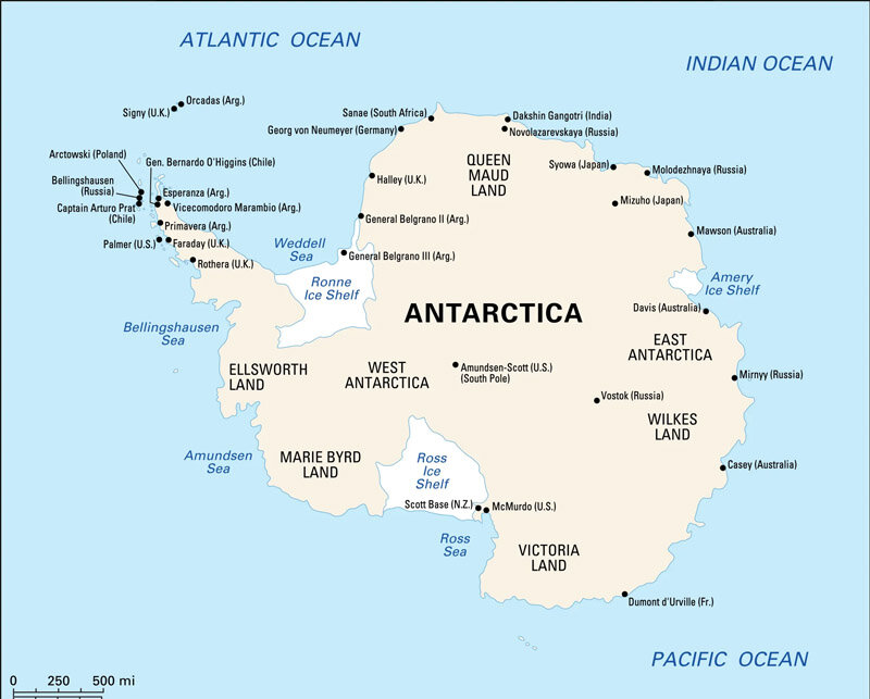 Map of Antarctica