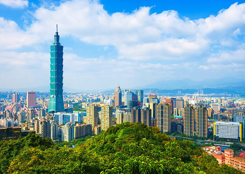 Taipei 101 Tower was completed in 2004 with unique architecture