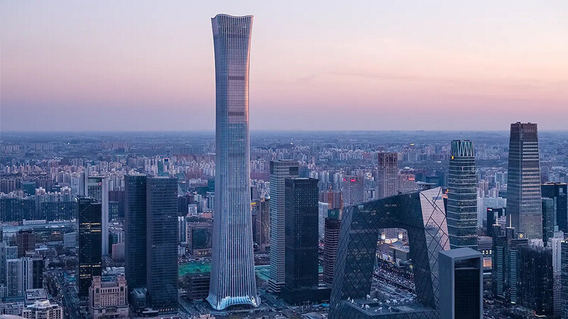 China Zun is the 9th tallest building in Asia located in Beijing, China