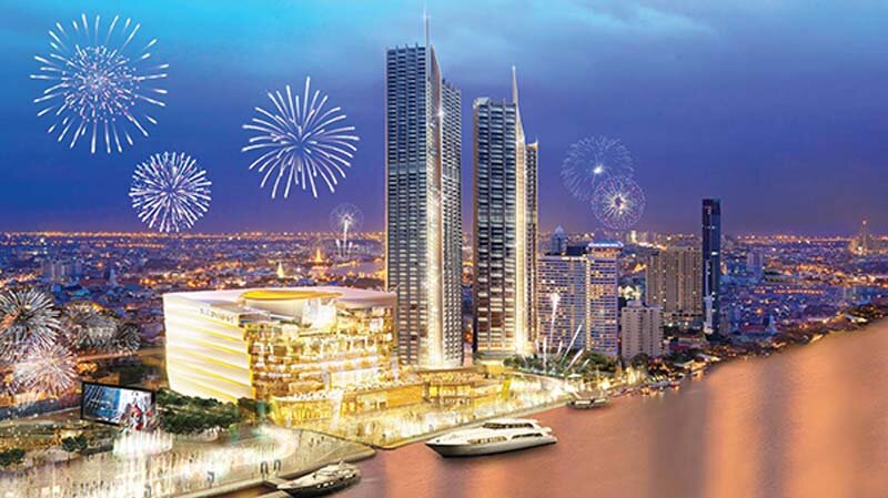 Magnolias Waterfront Residences Iconsiam has an impressive design in a modern style