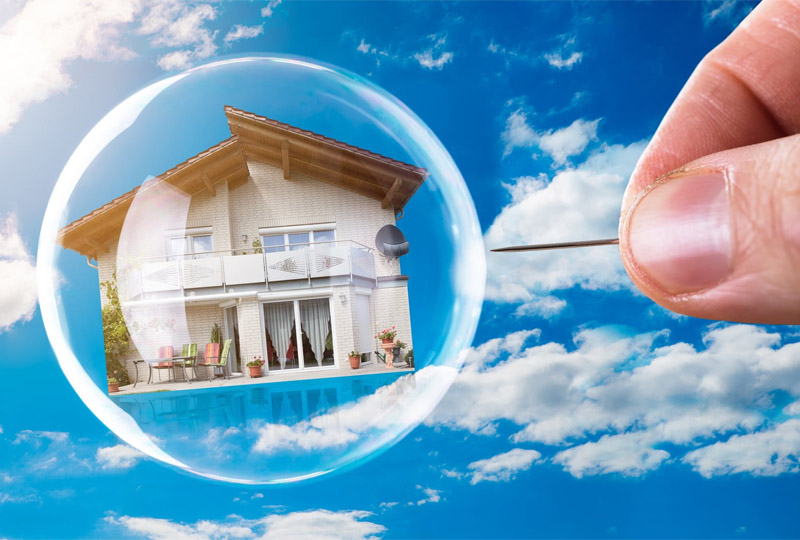 A real estate bubble is a phenomenon in which real estate prices skyrocket many times over