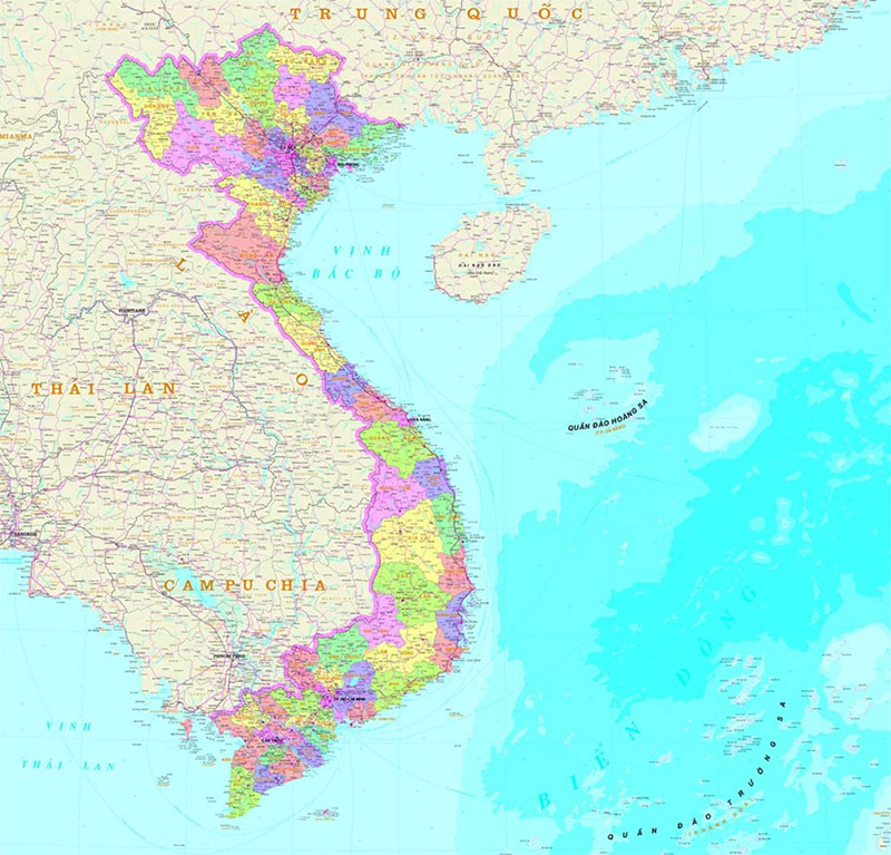 The latest area of Vietnam is 331,690 km2 (equivalent to 33,169,000 hectares)