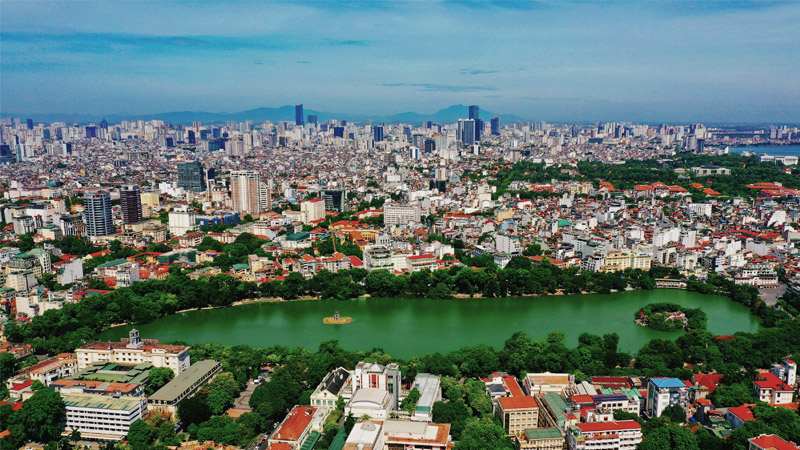 Hanoi is the largest city in Vietnam with 3,359.82 km²