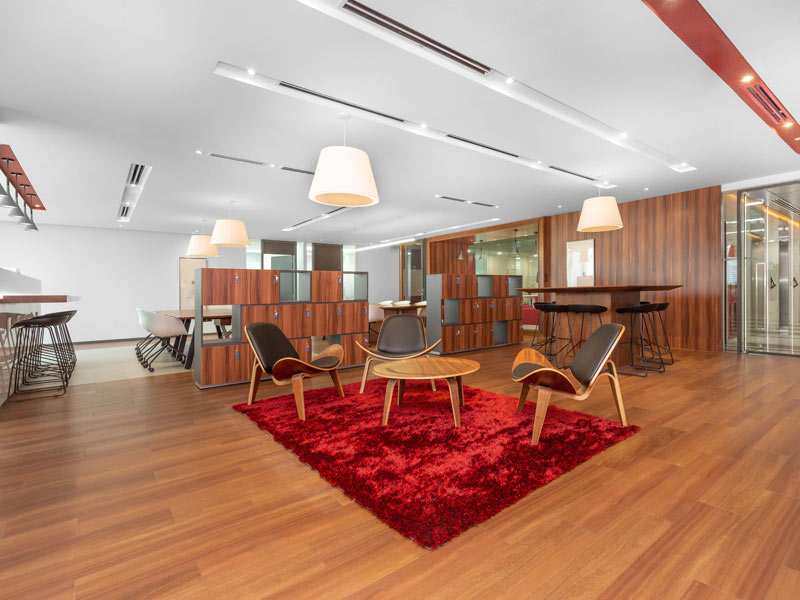 Coworking space District 7 is designed with modern and luxurious design