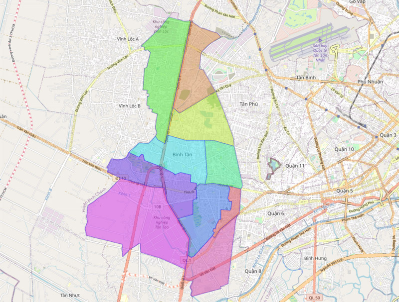 Map of Binh Tan District