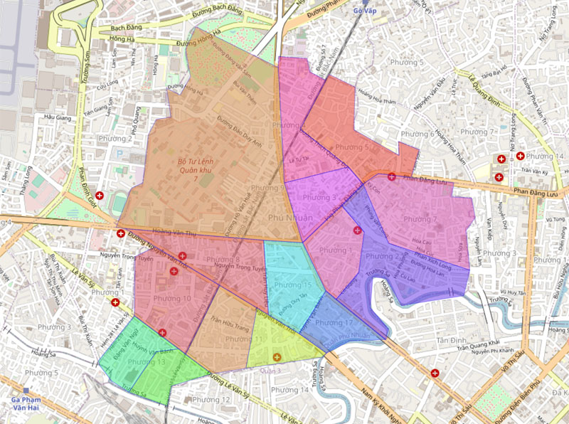 Map of Phu Nhuan District