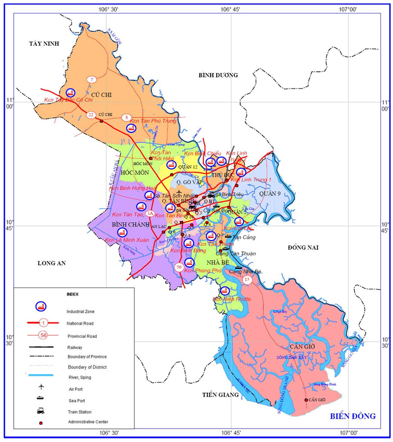 Map of Ho Chi Minh City