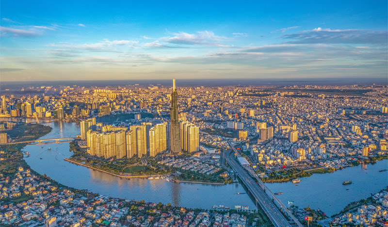 Saigon's area ranks second in the country (after Hanoi)