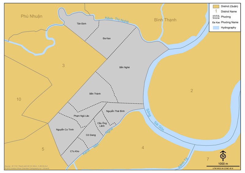 Map of wards in District 1