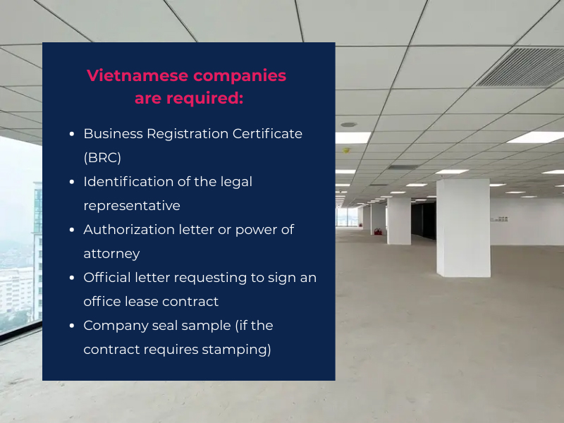 Documents required for leasing office in Vietnam