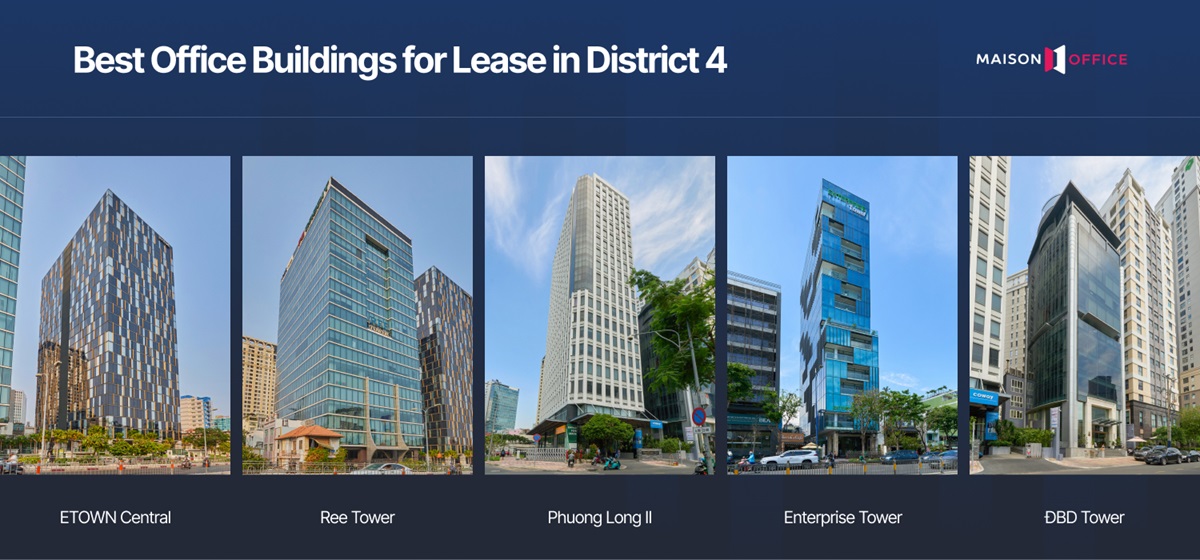 Top 5 best office buildings for lease in District 4 this quarter