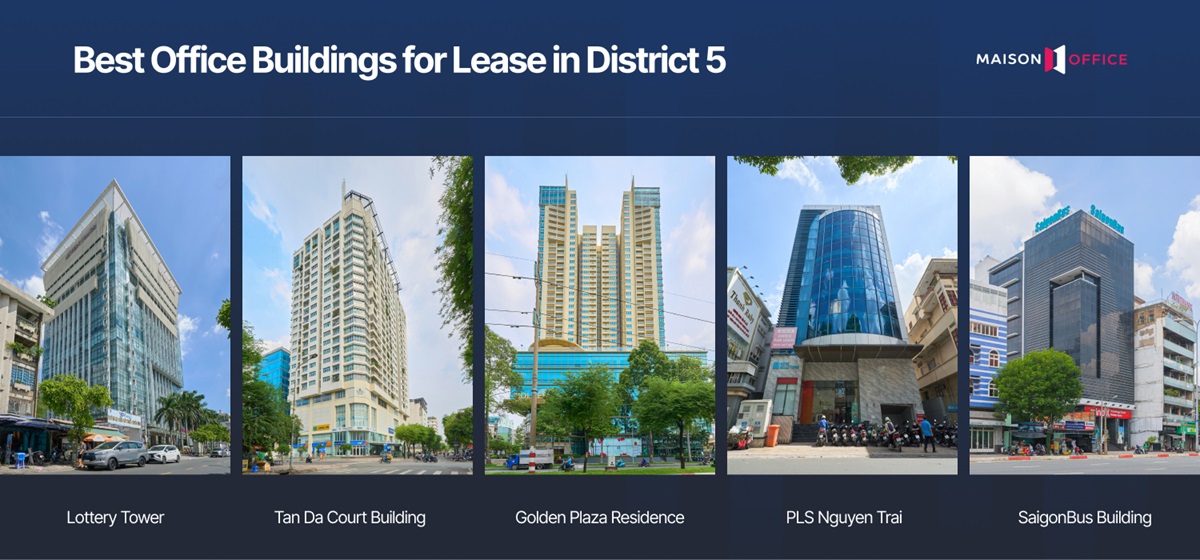 Top 5 best office buildings for lease in District 5 this quarter