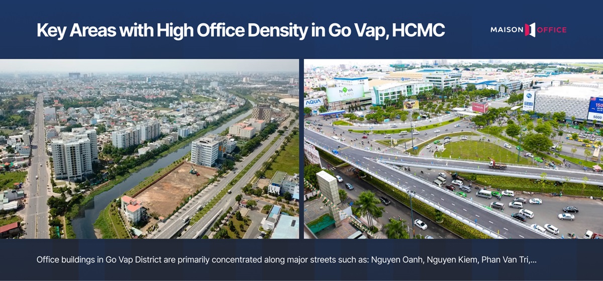 Areas with many office buildings in Go Vap District