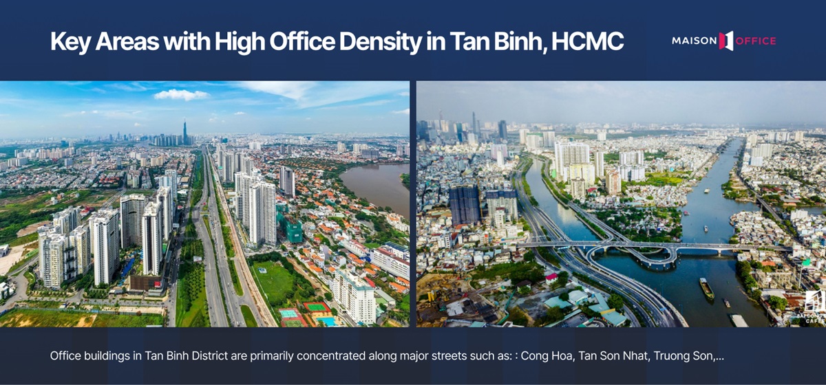 Areas with many office buildings in Tan Binh District 