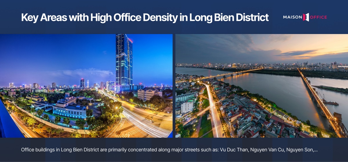 Key Areas with High Office Density in Long Bien District