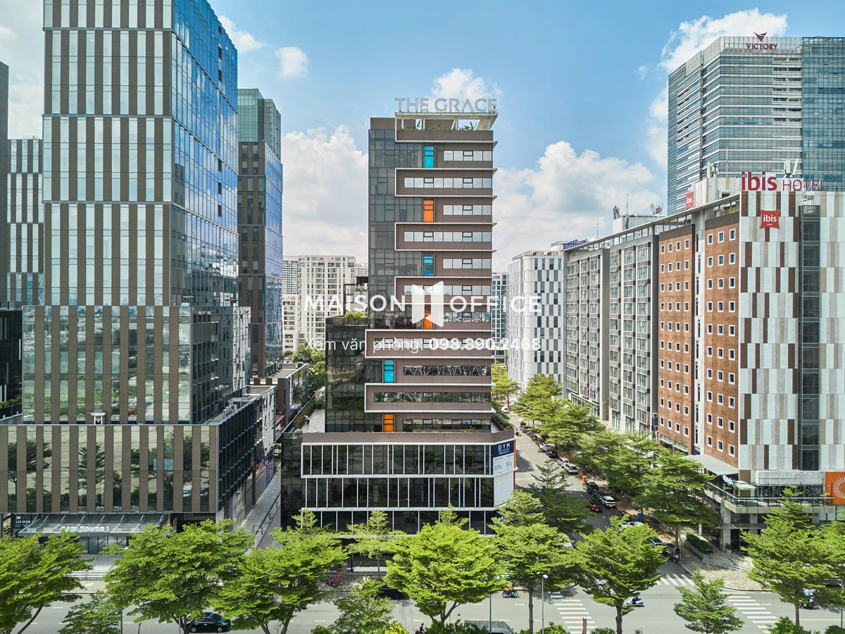 The Grace Tower is a modern office building in District 7