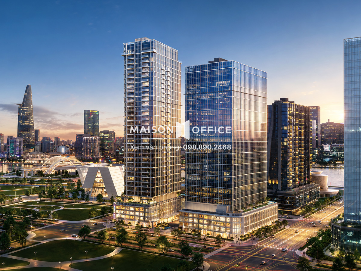 The OpusK office building in Thu Thiem New Urban Area, Ho Chi Minh City
