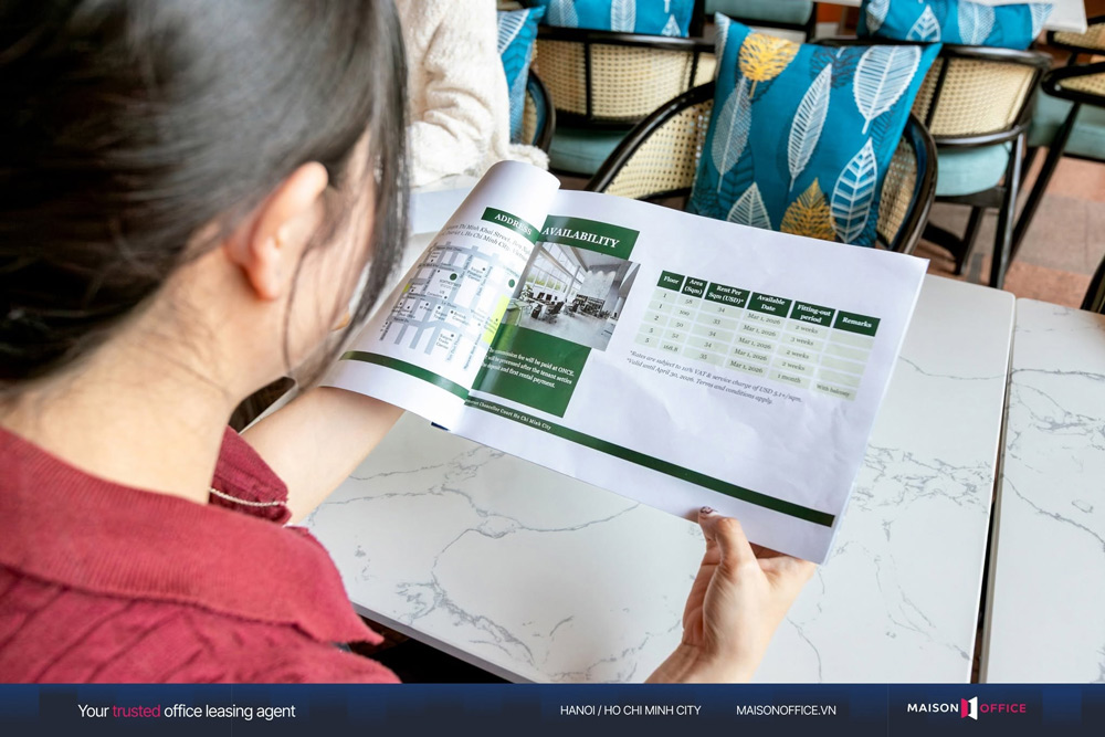 After the site inspection, compare the shortlisted office options