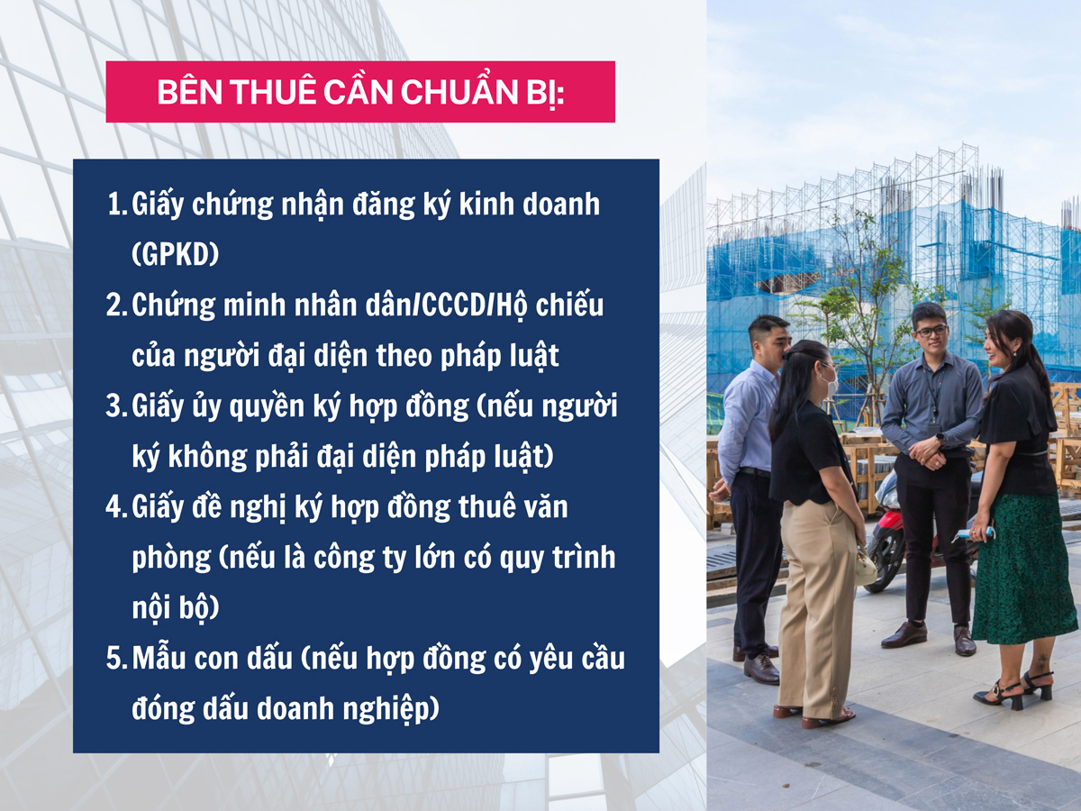 Một số hồ sơ bên phía doanh nghiệp thuê văn phòng cần chuẩn bị 