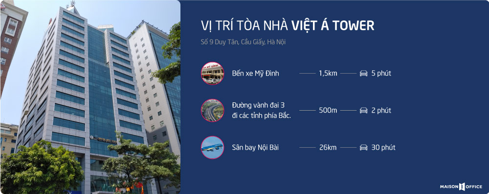vị trí tòa nhà Việt Á Tower