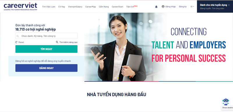 Careerbuilder là trang web đăng tuyển dụng miễn phí