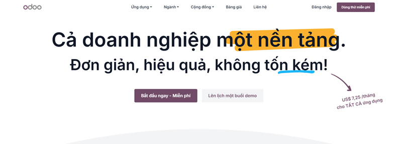 Phần mềm quản lý nhân sự chuyên nghiệp Odoo