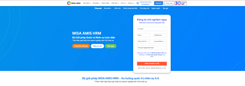 Phần mềm quản trị nhân sự MISA AMIS HRM 