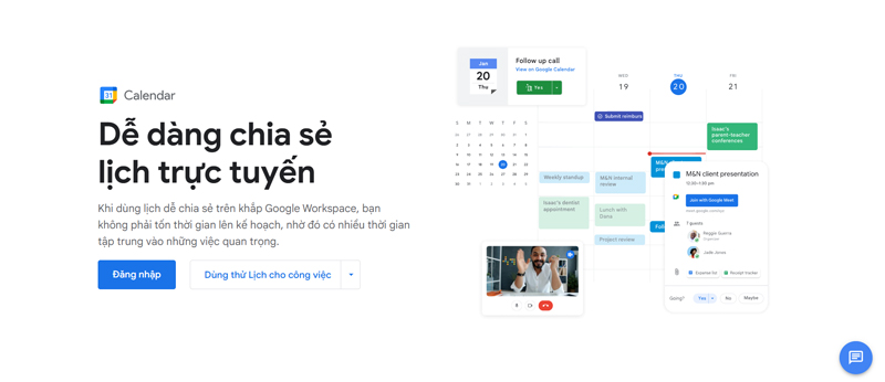 Ứng dụng nhắc việc Google Calendar