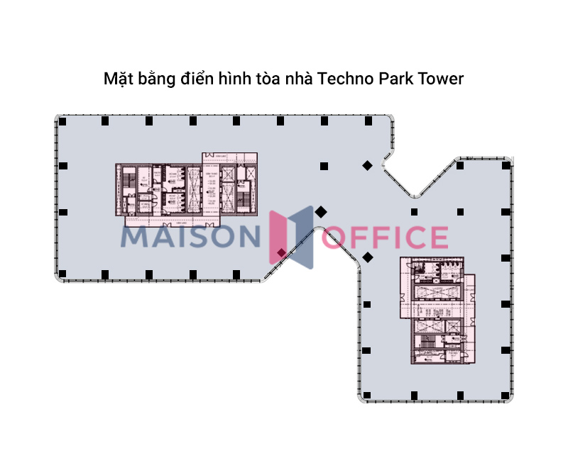 mặt bằng điển hình Techno Park Tower