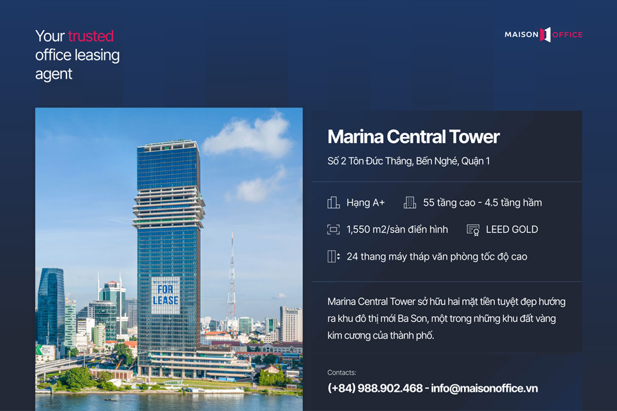 Tòa nhà văn phòng hạng A Marina Central Tower, Quận 1 