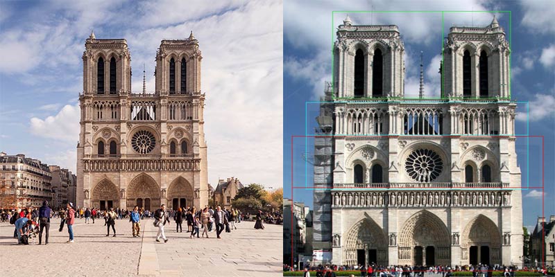 Nhà Thờ Notre Dame được xây dựng theo tỷ lệ vàng 