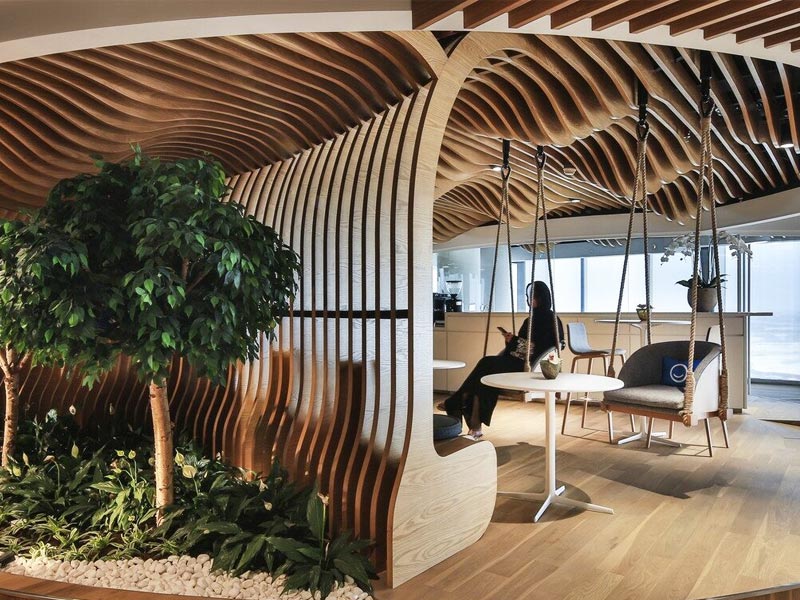 phong cách thiết kế nội thất văn phòng Eco
