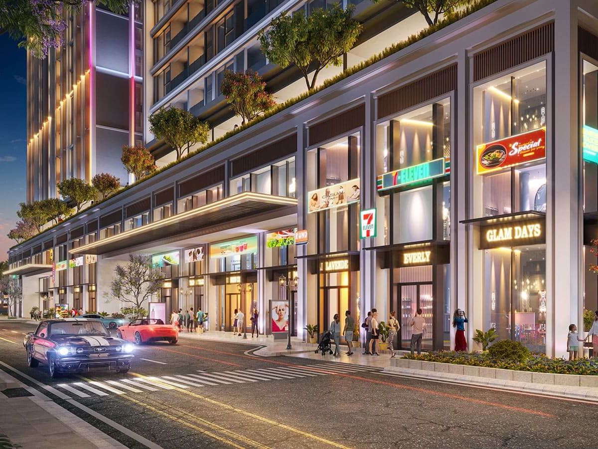 Shophouse khối đế tại tầng đế chung cư, thuận tiện kinh doanh và tiếp cận cư dân