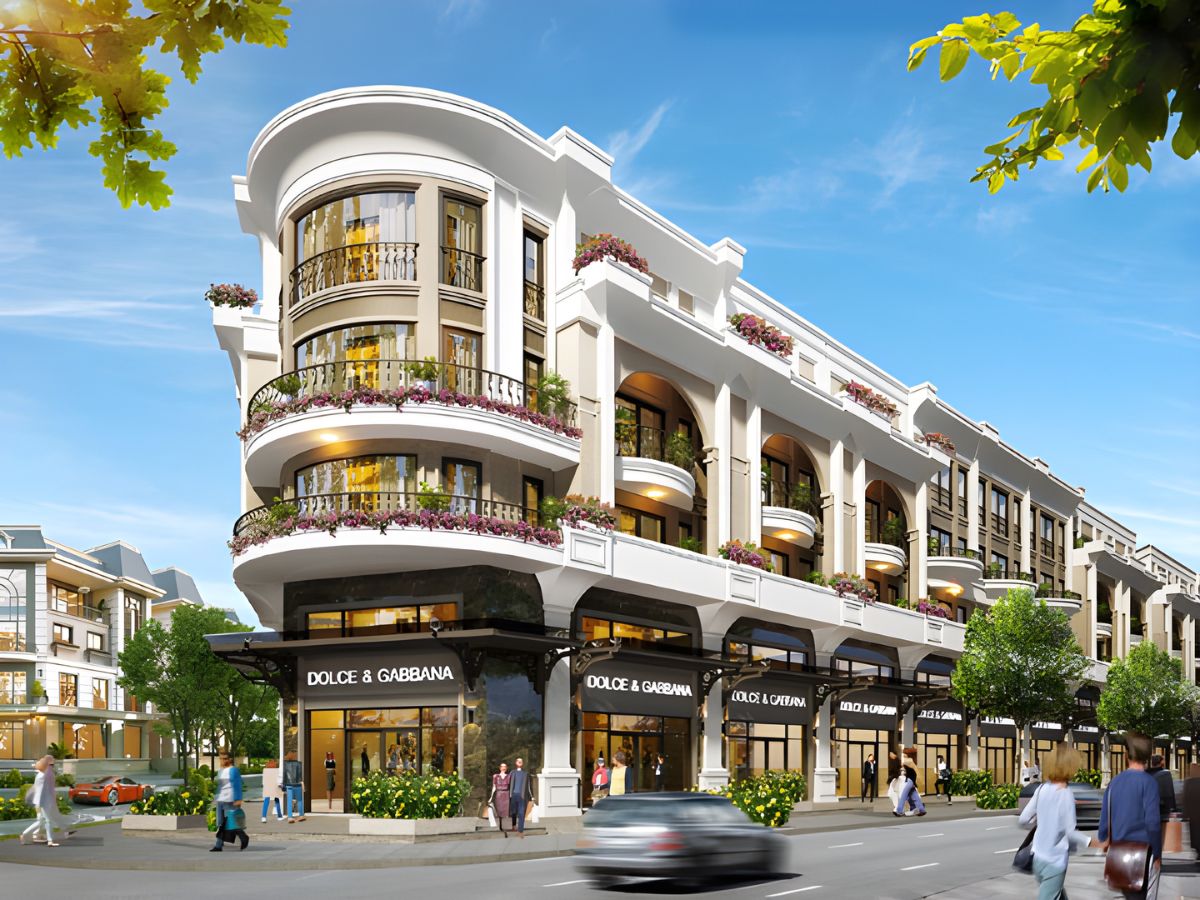 Shophouse thấp tầng xây theo trục thương mại, sở hữu lâu dài