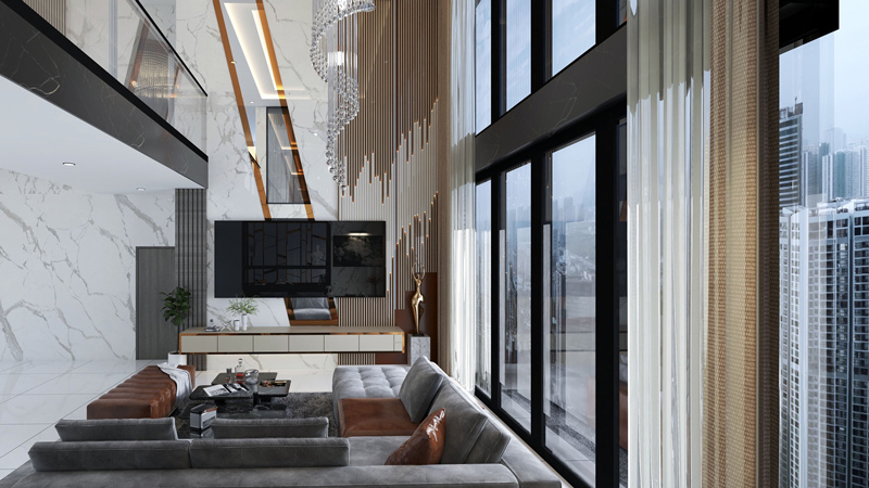 Mẫu thiết kế nội thất căn hộ Duplex Luxury 