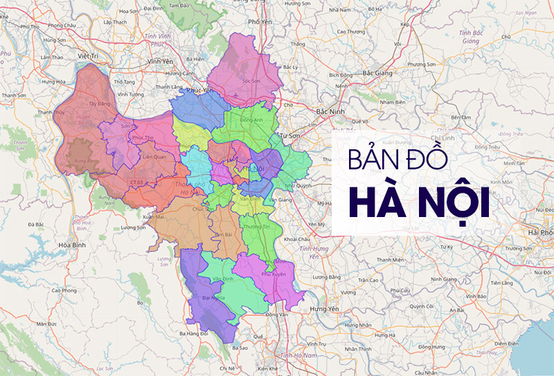 Bản đồ Hà Nội và bản đồ các quận Hà Nội mới nhất