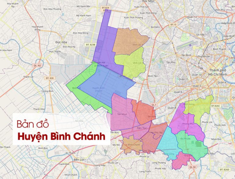 Bản đồ Huyện Bình Chánh TPHCM [Cập nhật mới nhất]