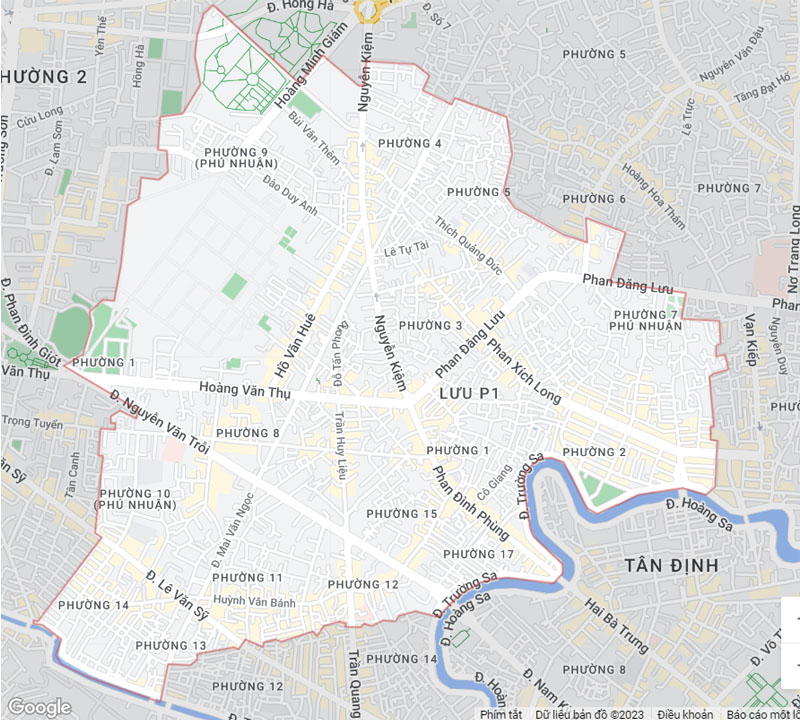 Bản đồ giao thông quận Phú Nhuận