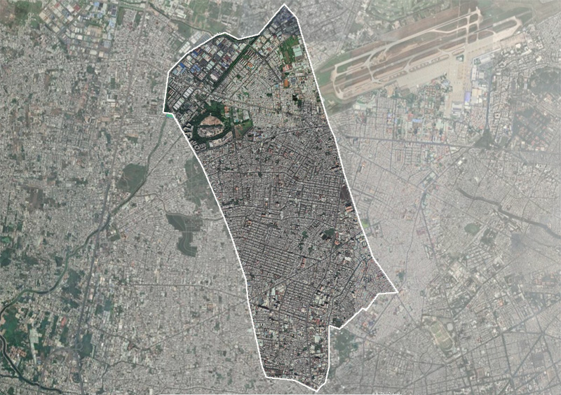 Bản đồ quận Tân Phú nhìn từ vệ tinh