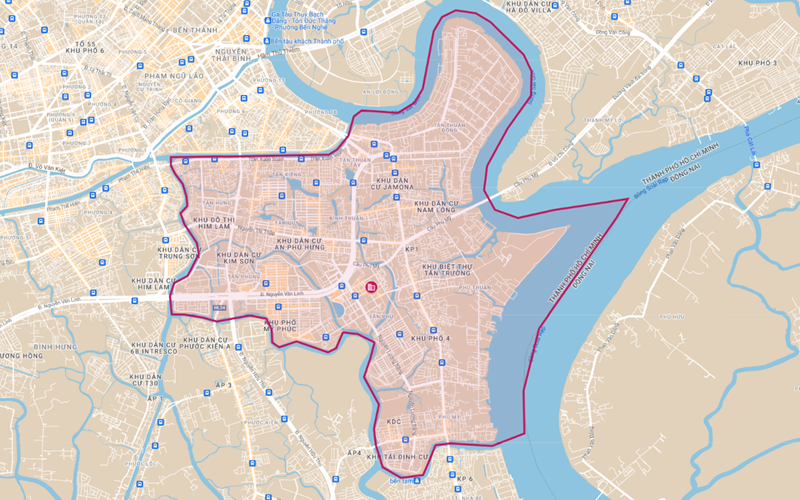 Bản đồ giao thông quận 7